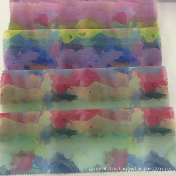 New Printed Colorful Organza Fabric for Garment and Textiles